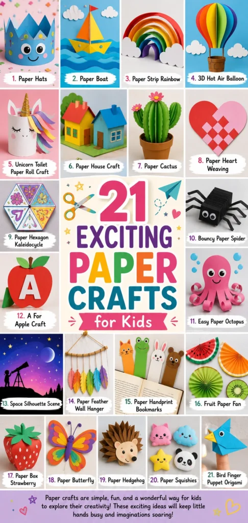 21 Exciting Paper Crafts for Kids 1 Exciting Paper Crafts for Kids