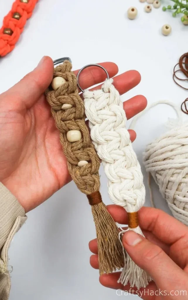 21 Fun Crafts to Do When Bored 12 11. Macrame Keychain 1